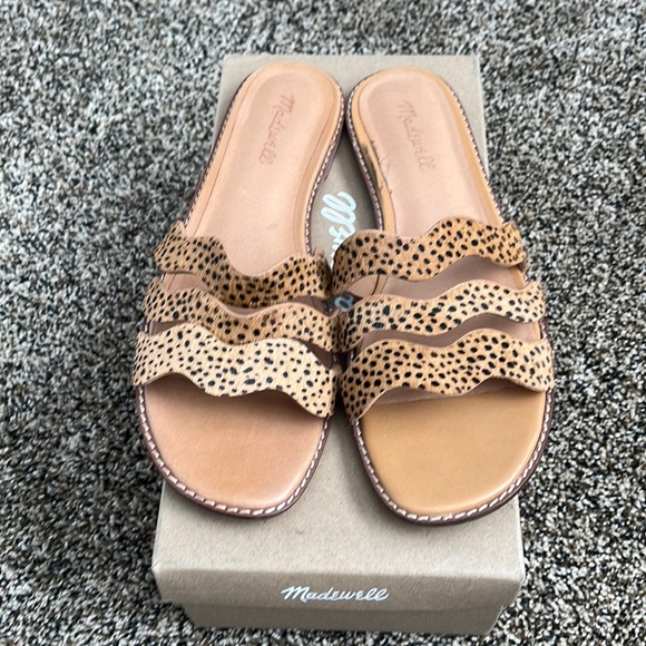 Madewell Shoes - Madewell Leopard Calf Hair Sandals, like new